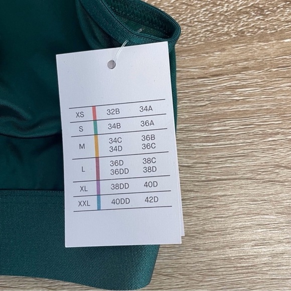 Auden Dark Green Satin Mesh Bralette Unlined Semi Sheer Size S - Picture 4 of 5